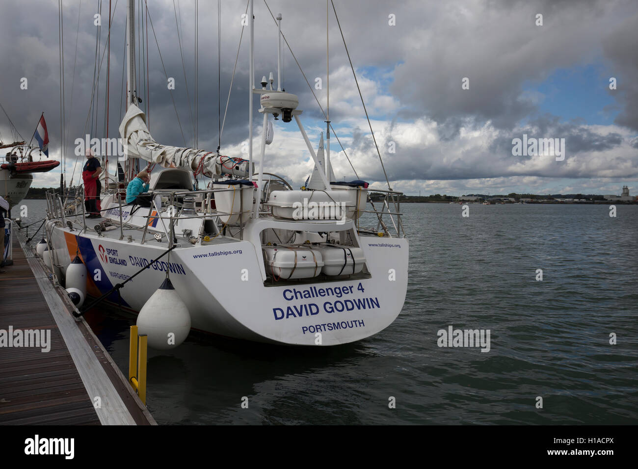 Southampton, UK. 22 Sep, 2016. Challenger 4 grand voilier amarré à la Southampton Boat Show 2016 Credit : Keith Larby/Alamy Live News Banque D'Images