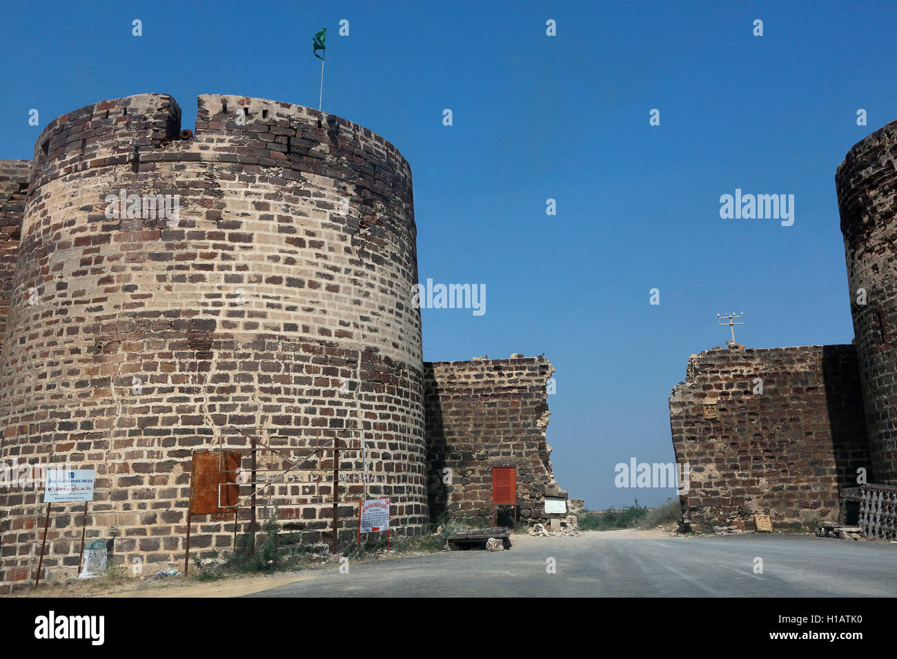 Entrée privée, lakhpat fort, kutch, Gujarat, Inde Banque D'Images