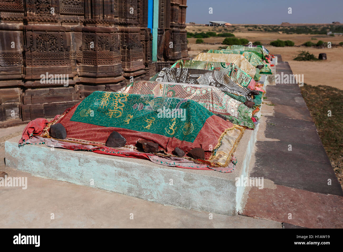 Pir muhammad ghaus tombe, tombe, lakhpat fort, kutch, Gujrat, India Banque D'Images