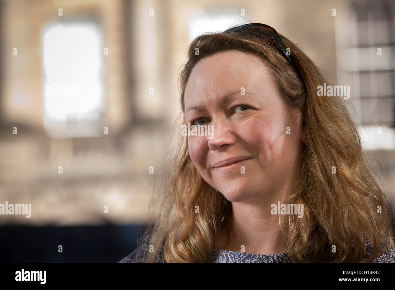 Helen Sedgwick, l'auteur et éditeur littéraire, à l'Edinburgh International Book Festival. Edimbourg, Ecosse. 17 août 2016 Banque D'Images