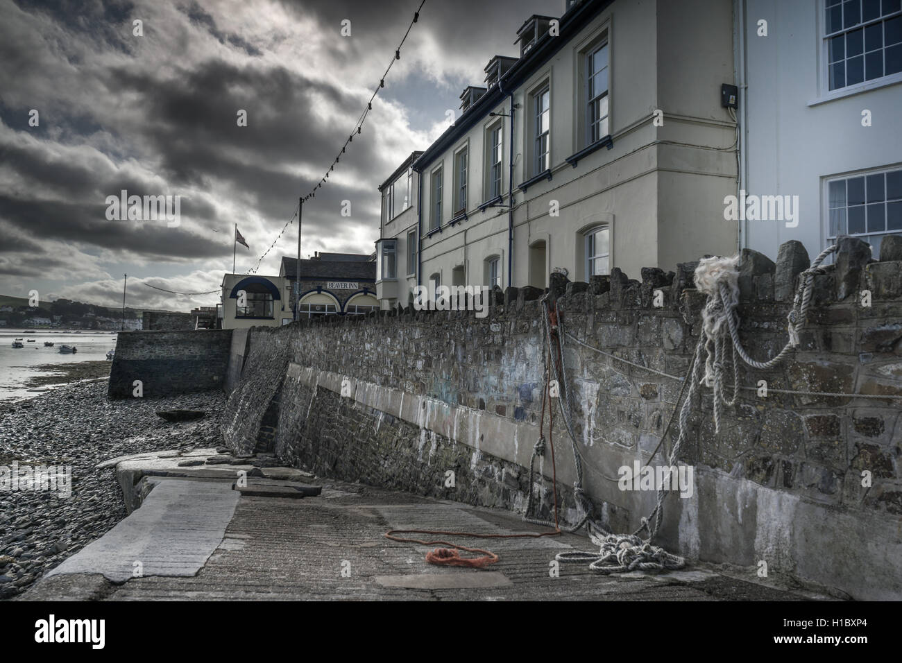 Le Castor public house dans Irsha Street, Appledore - Angleterre. Banque D'Images