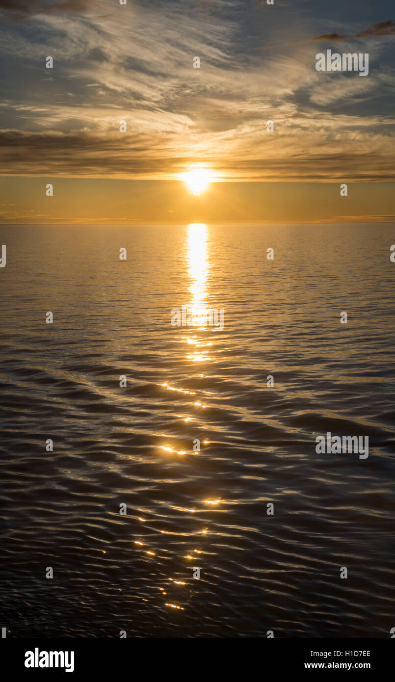 Coucher du soleil en Islande Banque D'Images