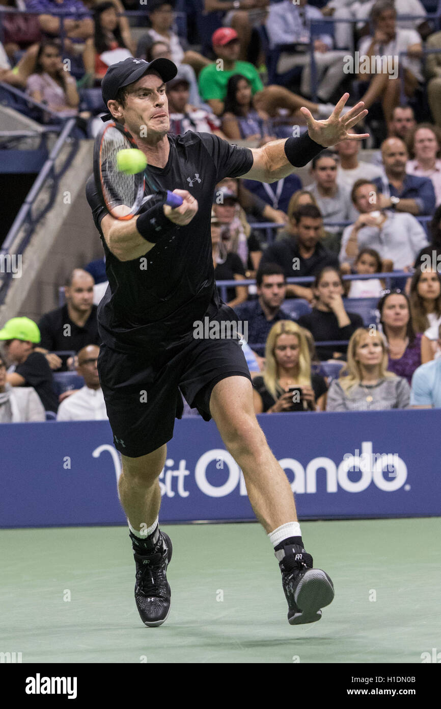 Andy Murray (GBR) en concurrence dans l'US Open 2016 Banque D'Images