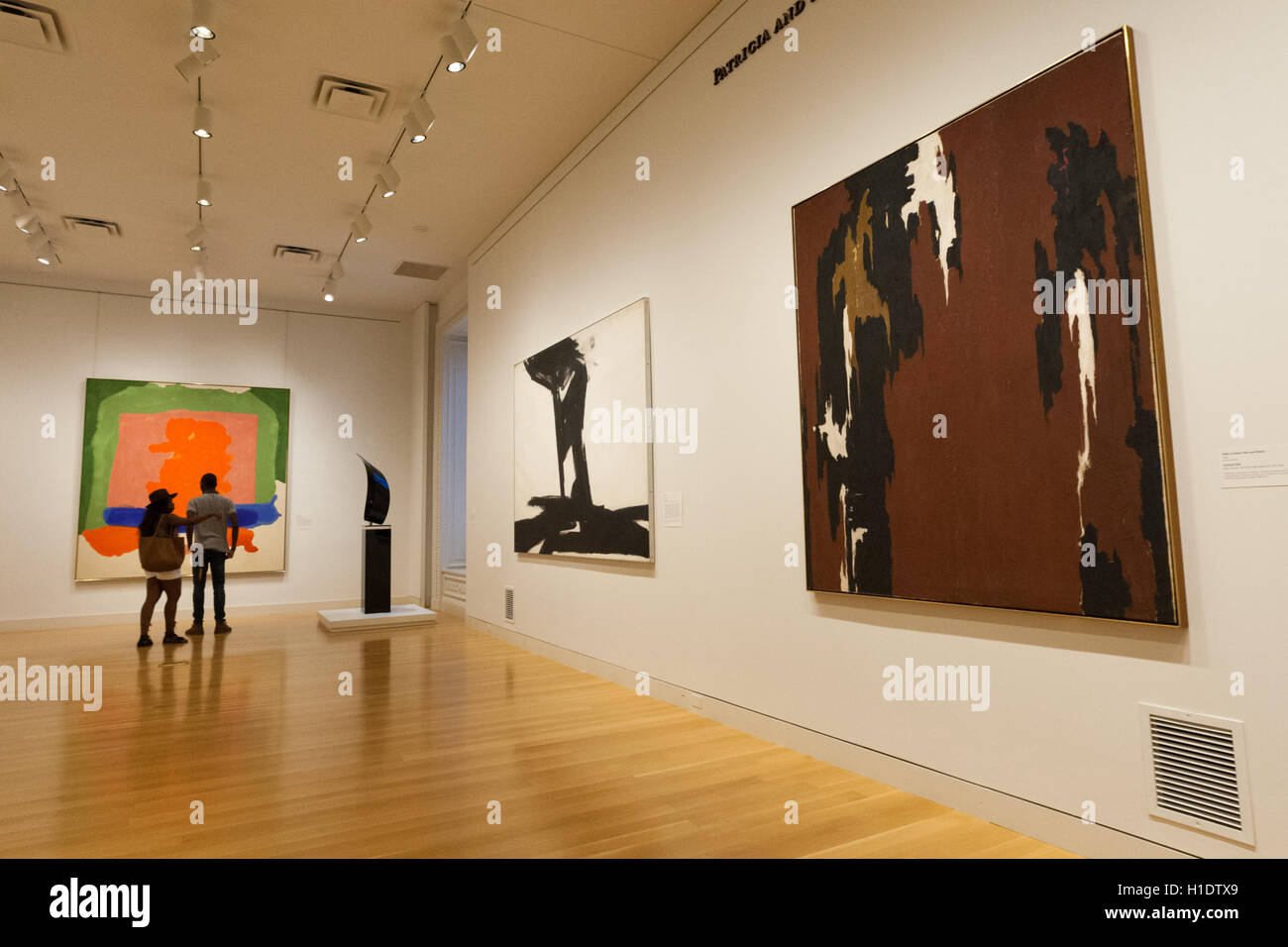 Tableaux expressionnistes abstraits sur voir au Smithsonian American Art Museum de Washington, DC. Banque D'Images