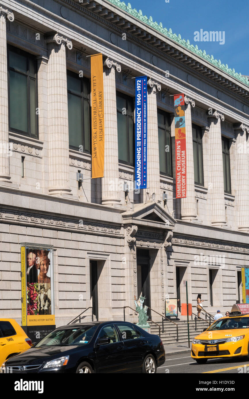 New York Historical Society Museum et bibliothèque, 170 Central Park West, NEW YORK Banque D'Images