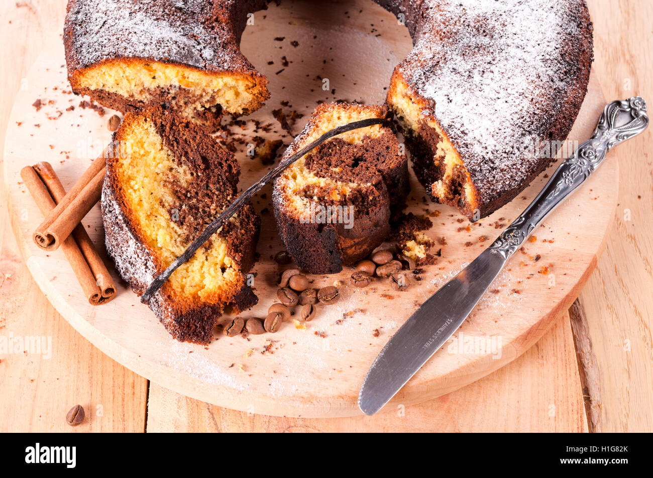 Gâteau vanille Banque D'Images