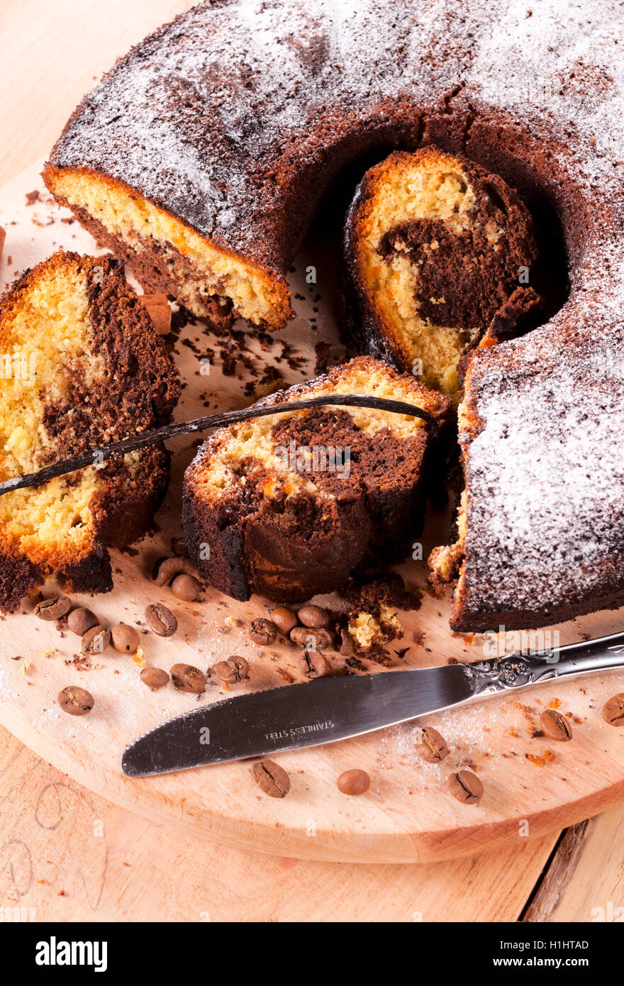 Gâteau marbré Banque D'Images