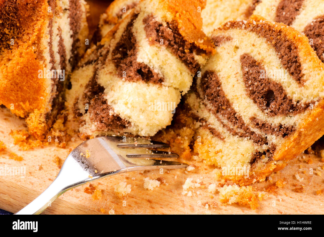 Des miettes sur la fourche Banque D'Images