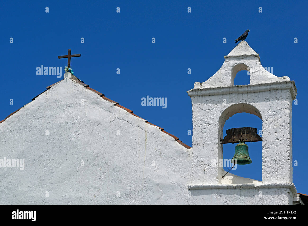 Giebel mit Glocke, Kirche ermita San Telmo, Puerto de la Cruz, Teneriffa, Kanarische Inseln, Spanien Banque D'Images