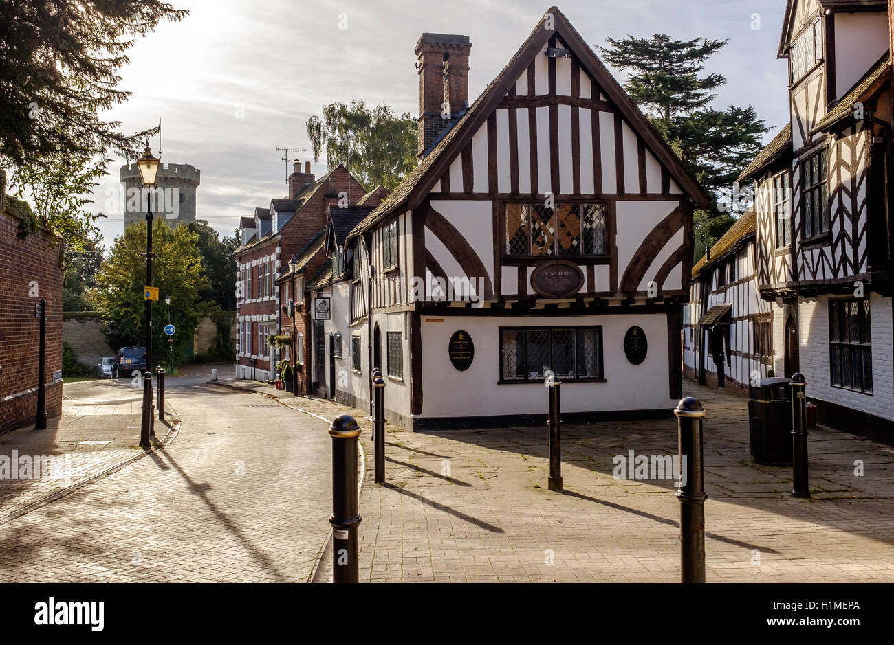 Le Thomas Oken Tea Rooms sur Castle Street, Warwick, Warwickshire, UK Banque D'Images