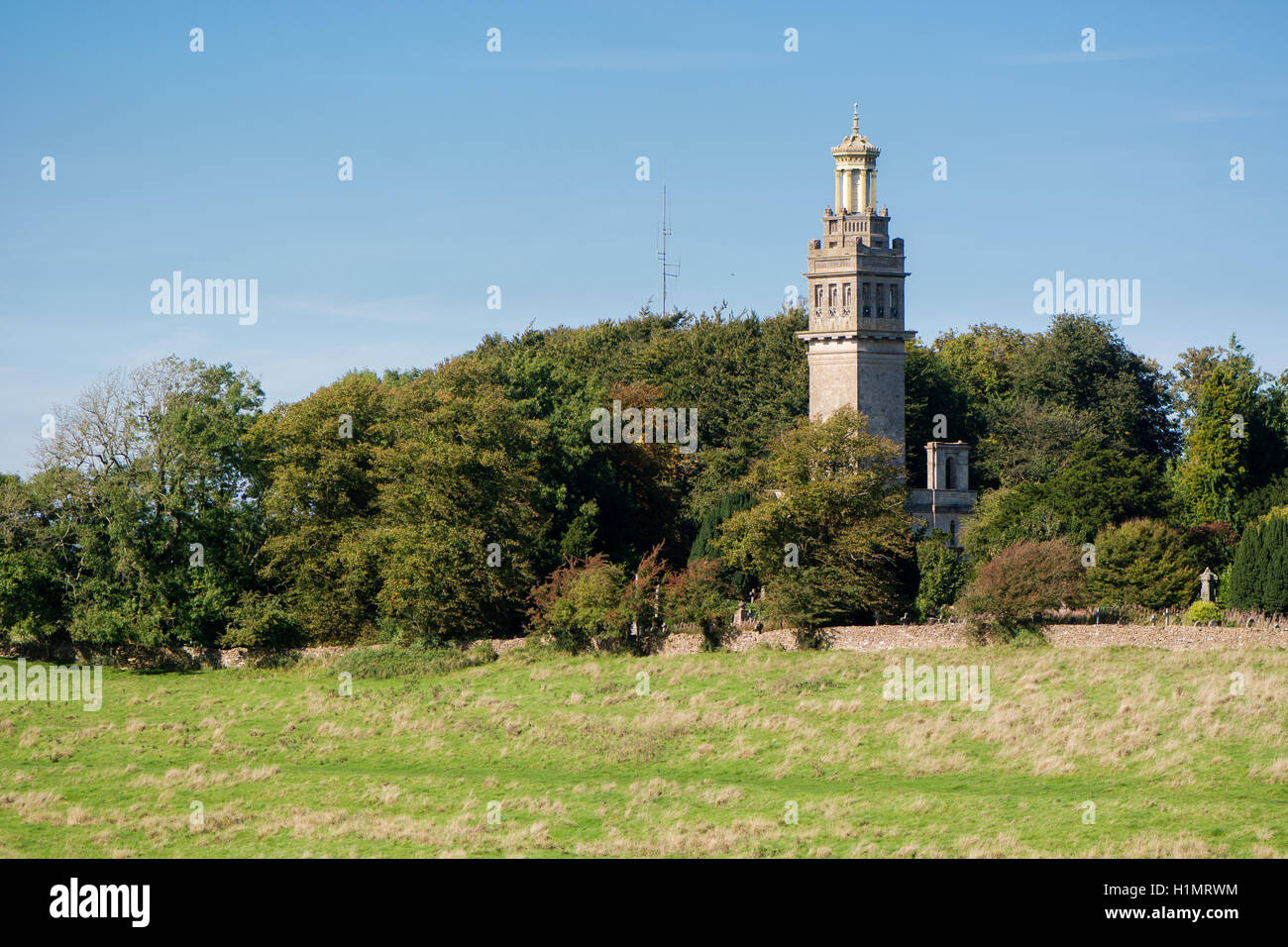 Beckford's Tower. L'architecture de style néo-classique de la folie sur Lansdown Hill surplombant la ville du patrimoine mondial de l'UNESCO de Bath UK Banque D'Images