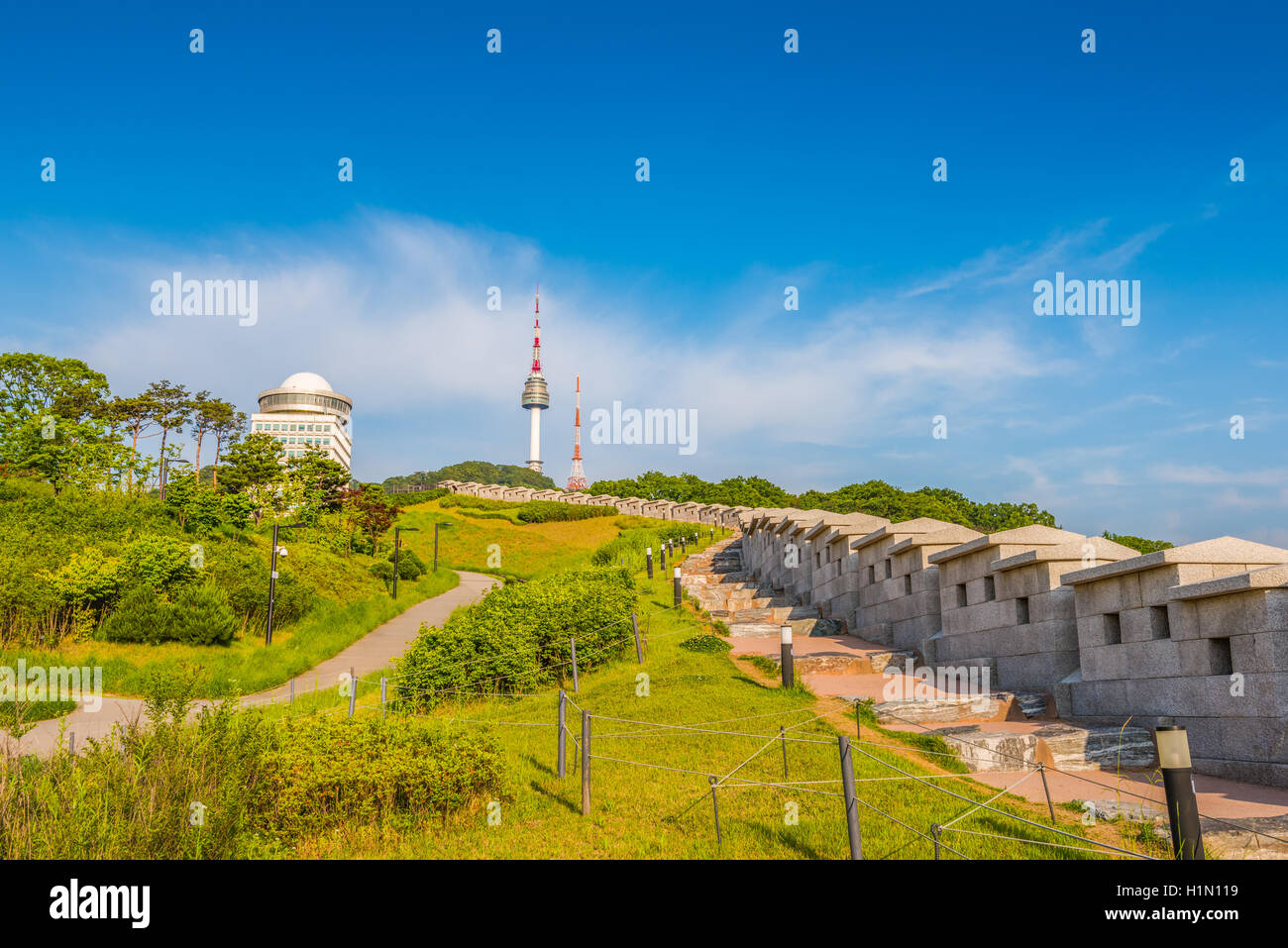 La tour de Namsan, la Corée à Séoul, Corée du Sud Banque D'Images