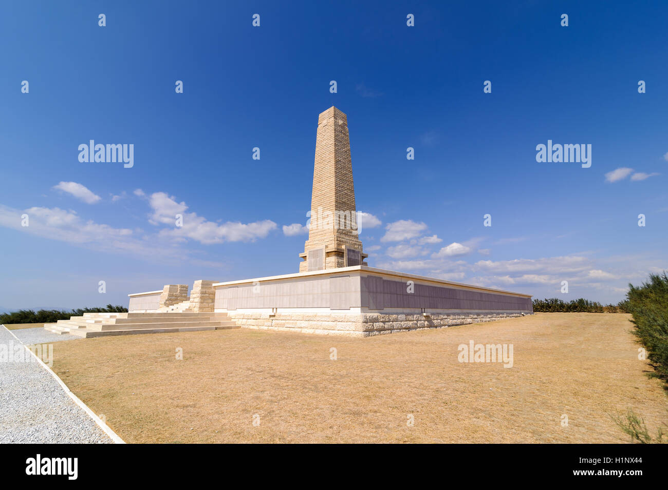 Helles Memorial sert la double fonction de bataille du Commonwealth pour la campagne de Gallipoli memorial Banque D'Images