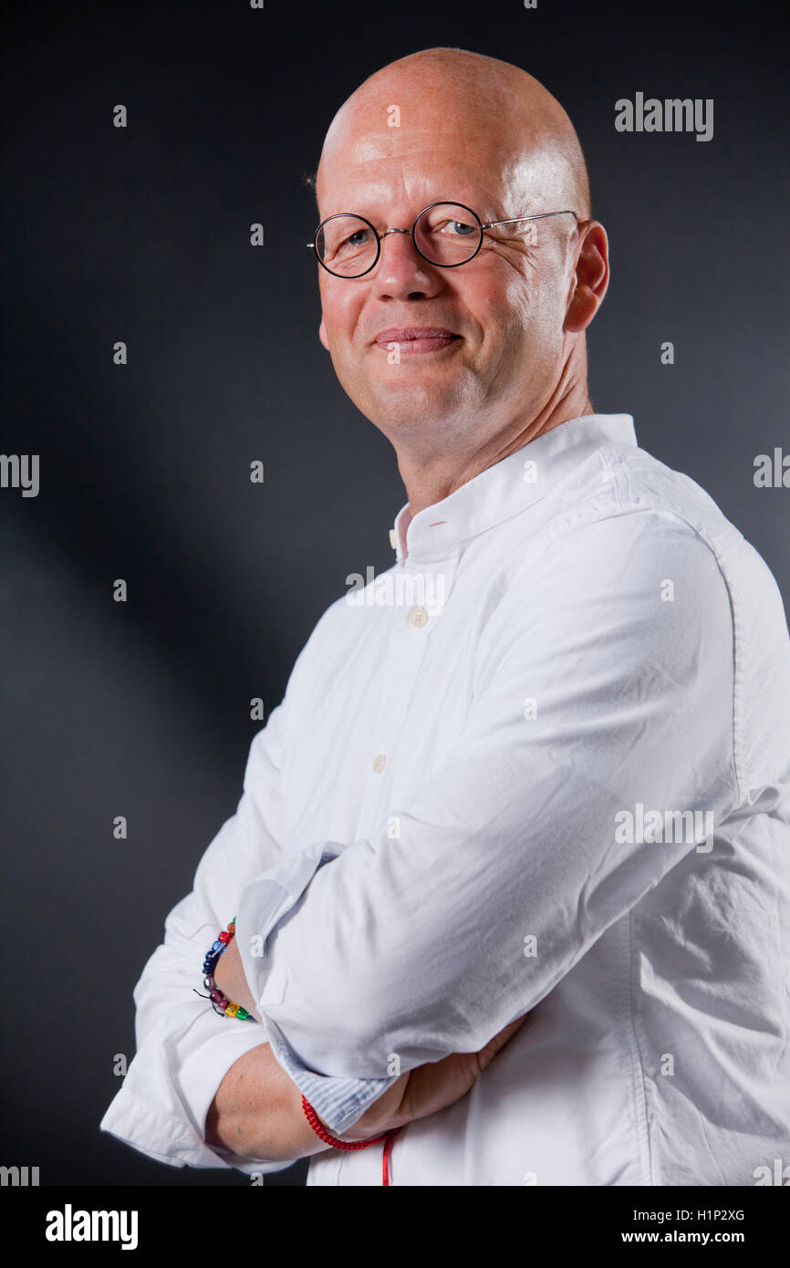 Jan-Philipp Sendker, l'écrivain allemand, journaliste, à l'Edinburgh International Book Festival. Edimbourg, Ecosse. 18 août 2016 Banque D'Images