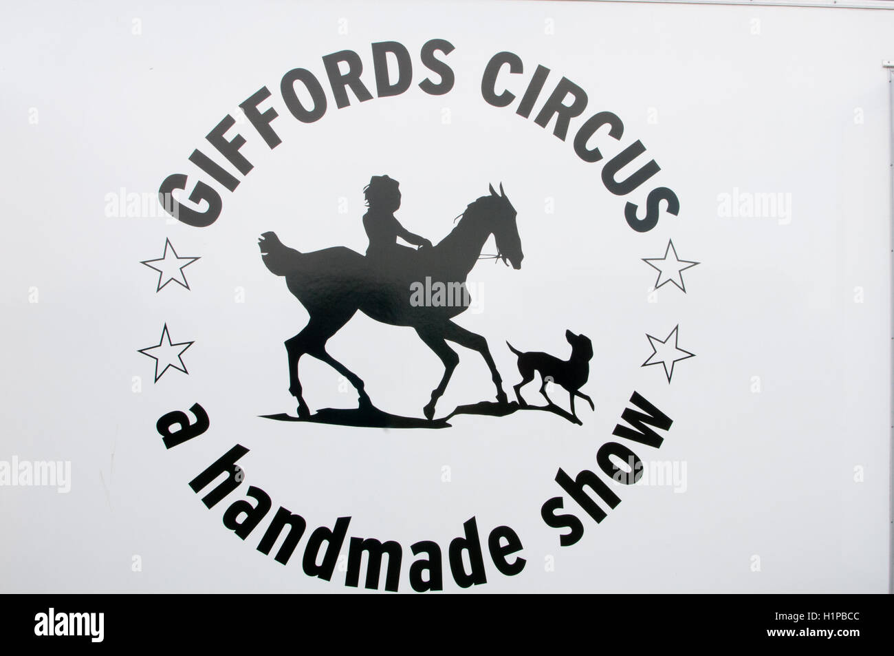 Giffords circus annonce Banque D'Images