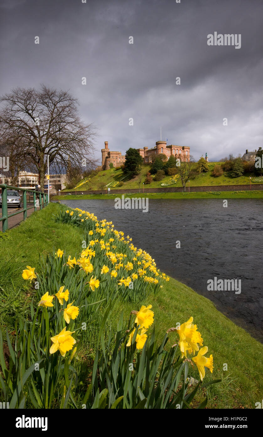 L'affichage en temps réel de printemps à Inverness, Highlands, Écosse Banque D'Images