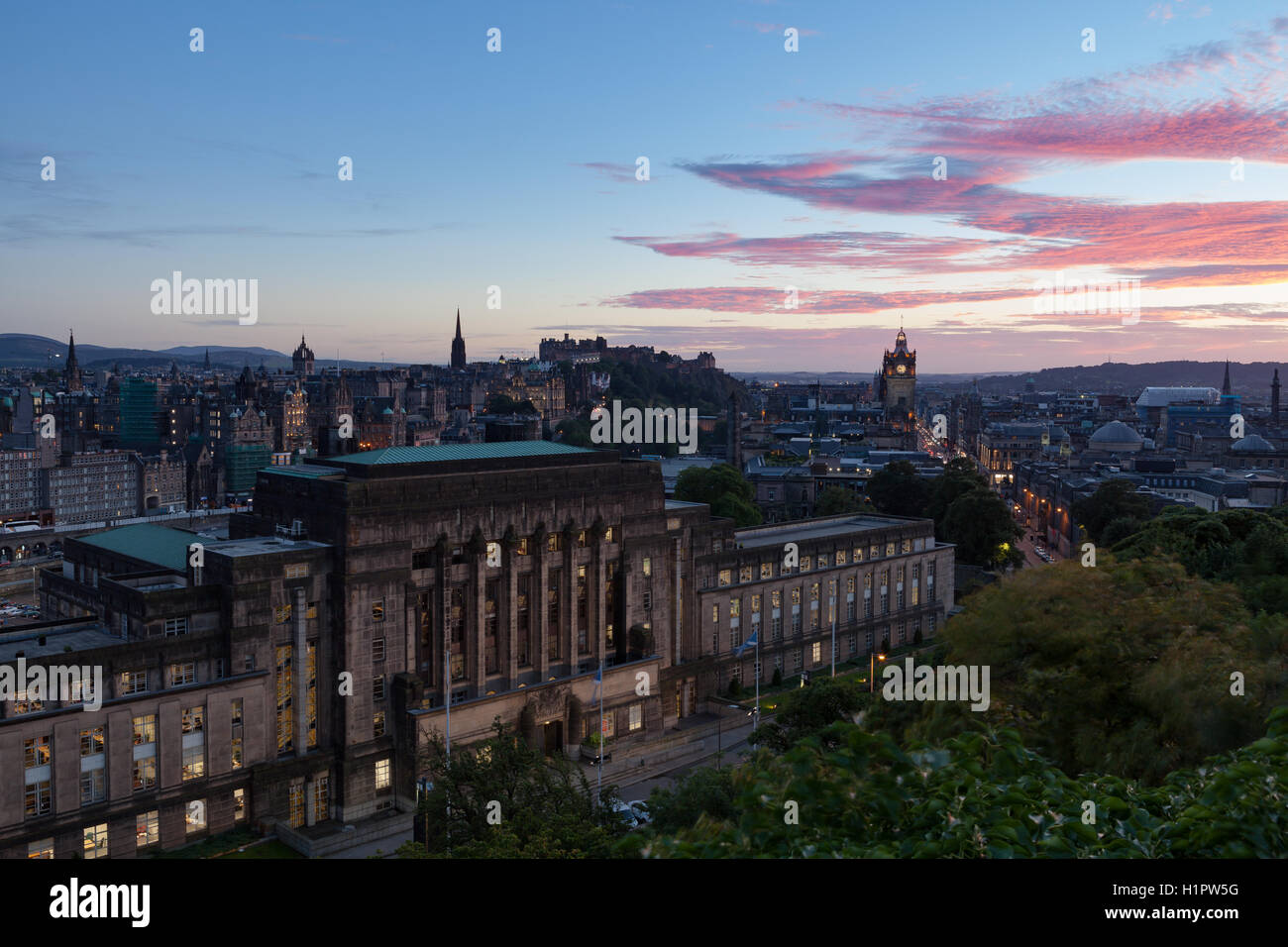 Edinburgh City at Dusk Banque D'Images