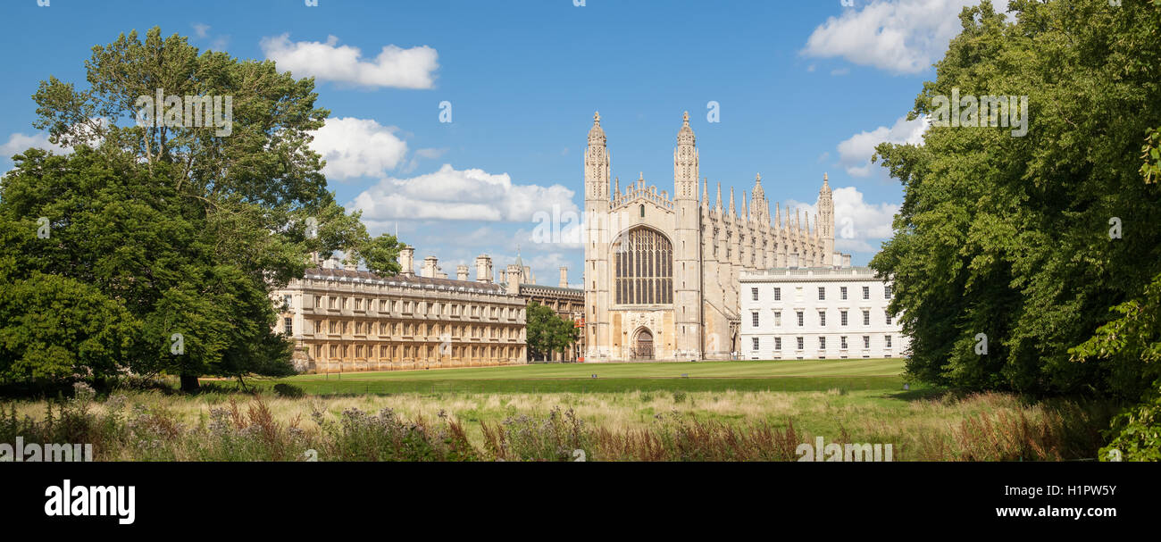 Panorama de King's College à Cambridge, Royaume-Uni Banque D'Images