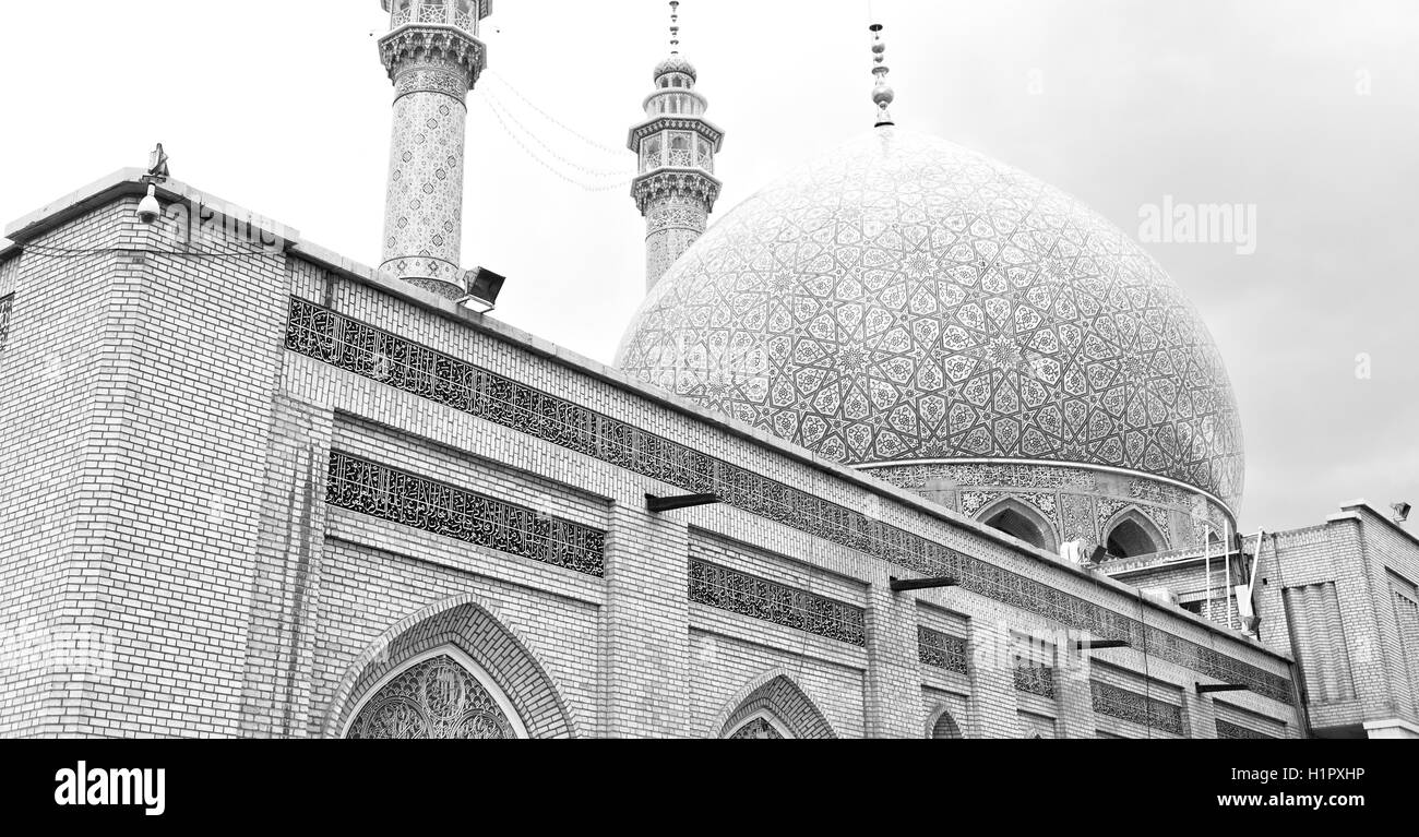 Flou dans l'Iran et l'ancienne religion mosquée architecture perse Banque D'Images