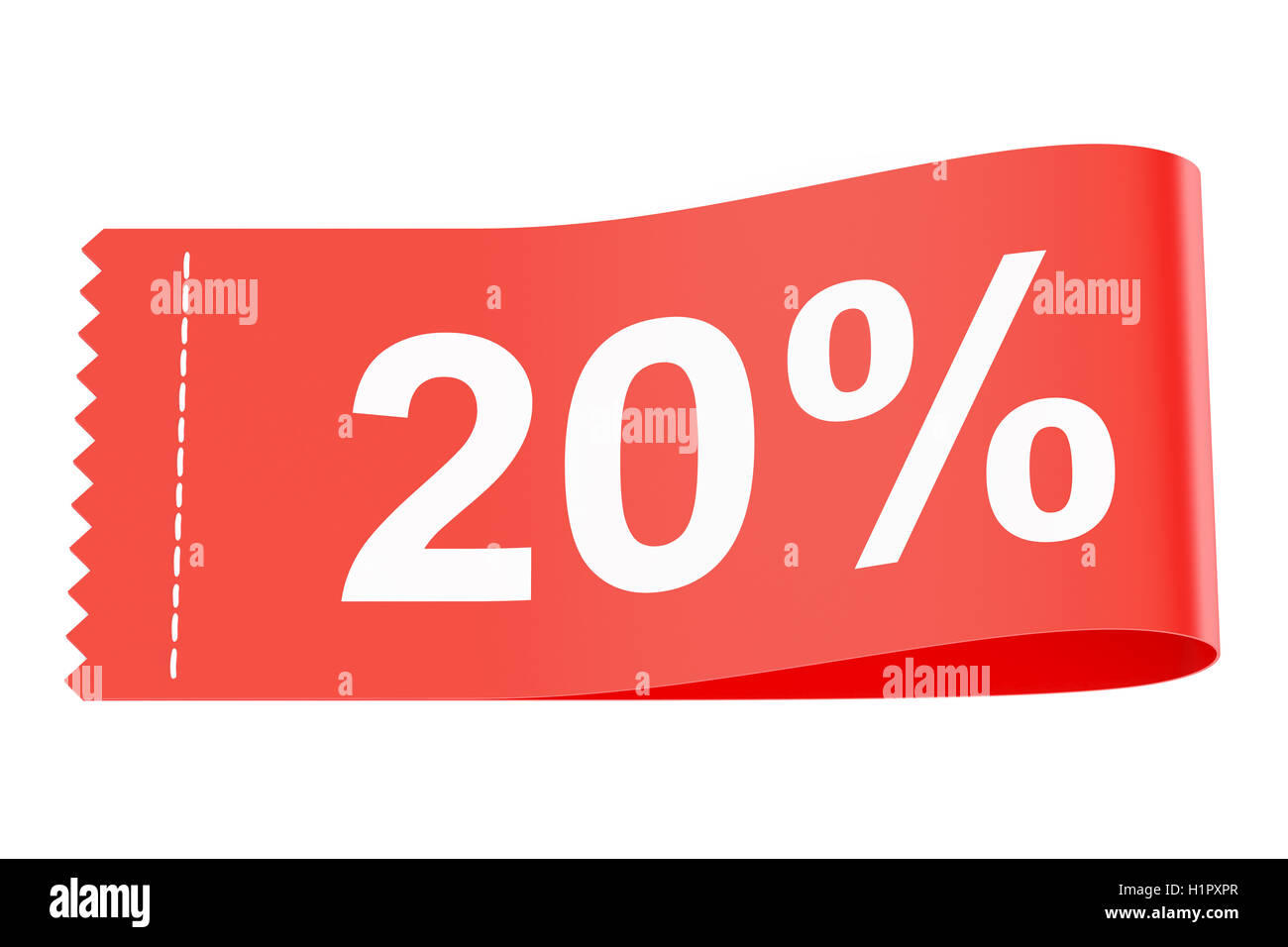 20 % de réduction vêtements red label, rendu 3D Banque D'Images