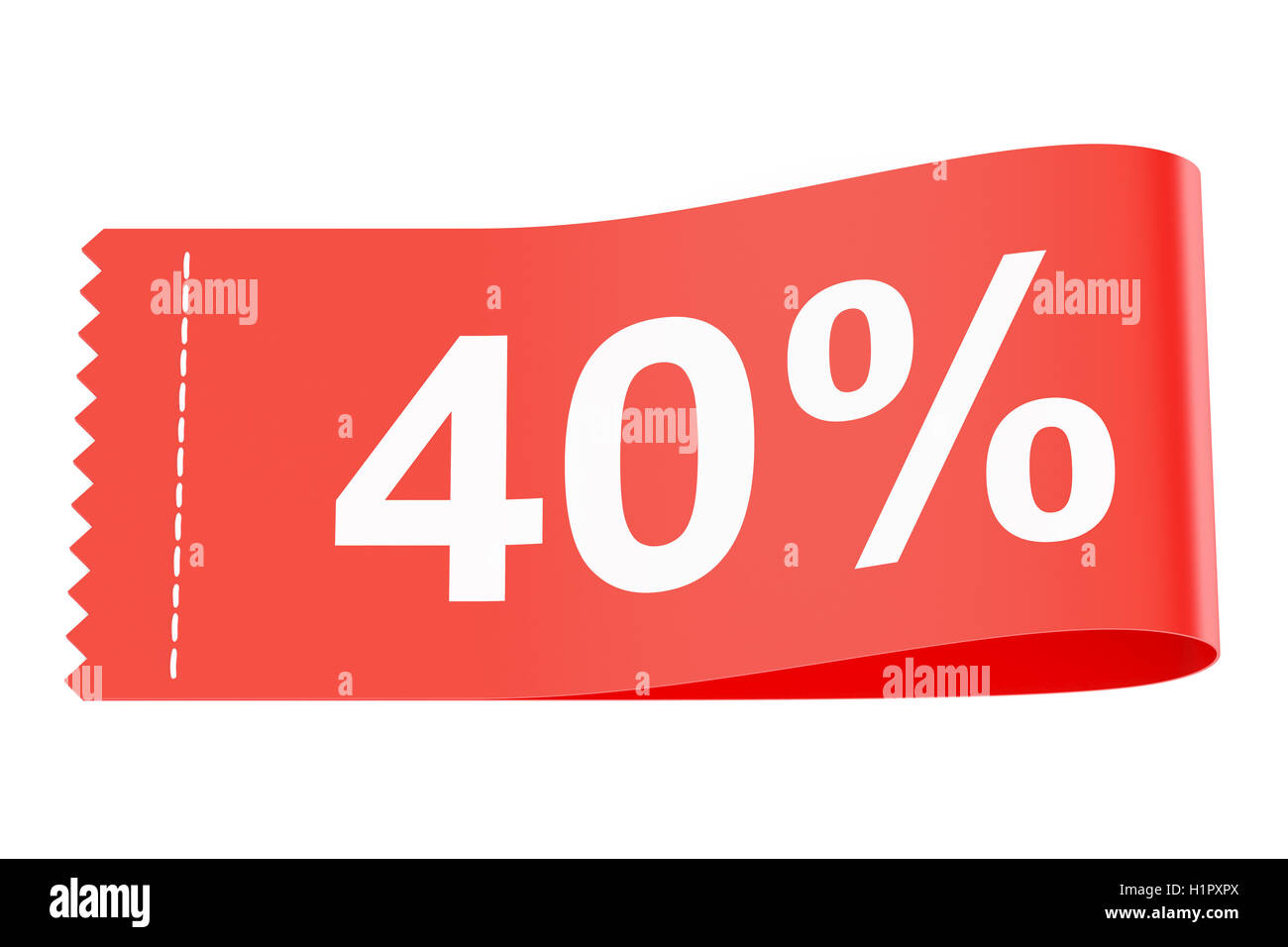 40 % de réduction tag vêtements, rendu 3D Banque D'Images