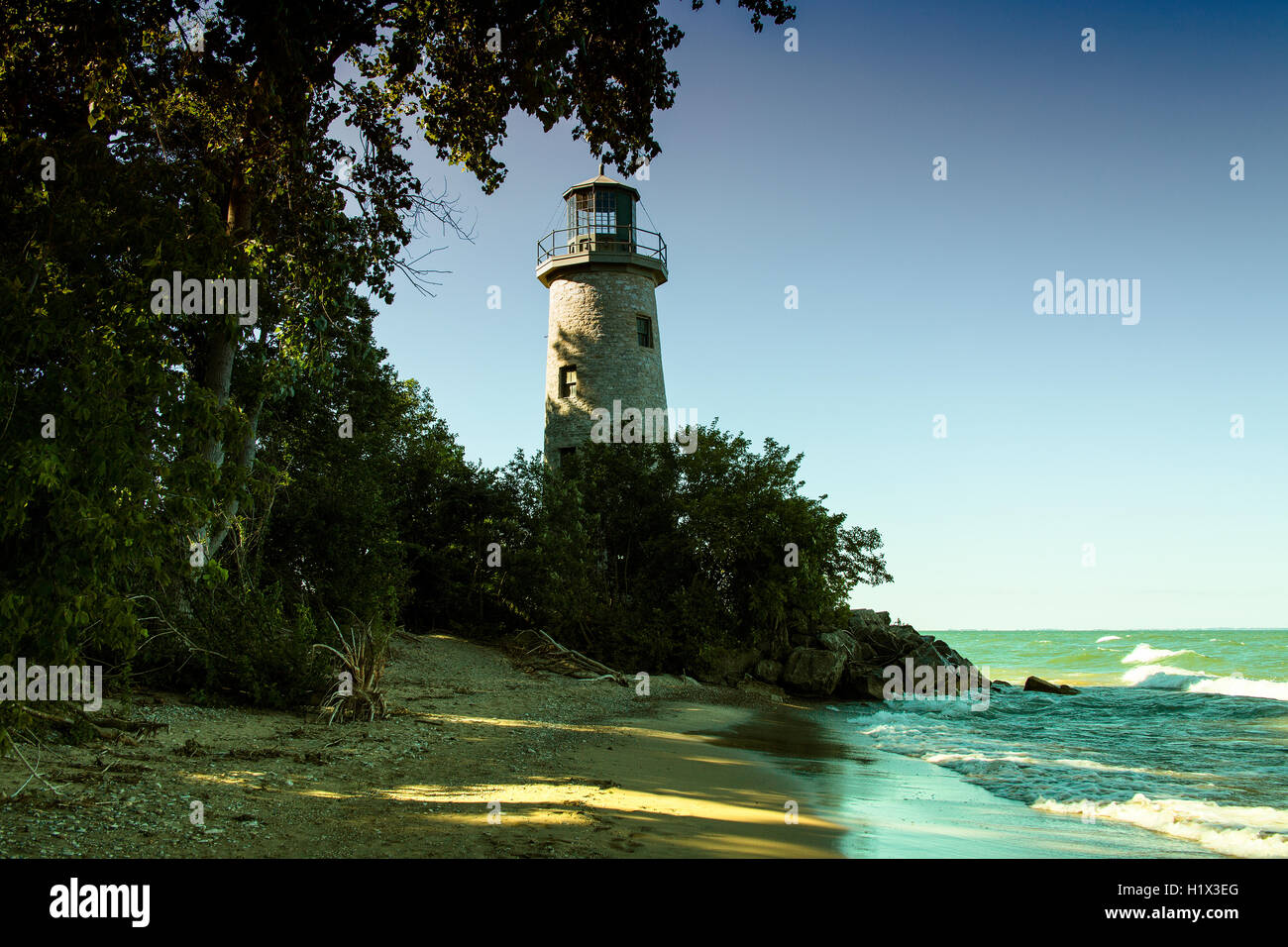 La réserve naturelle provinciale de Lighthouse Point Pelee Island Lake Erie Ontario Canada Banque D'Images