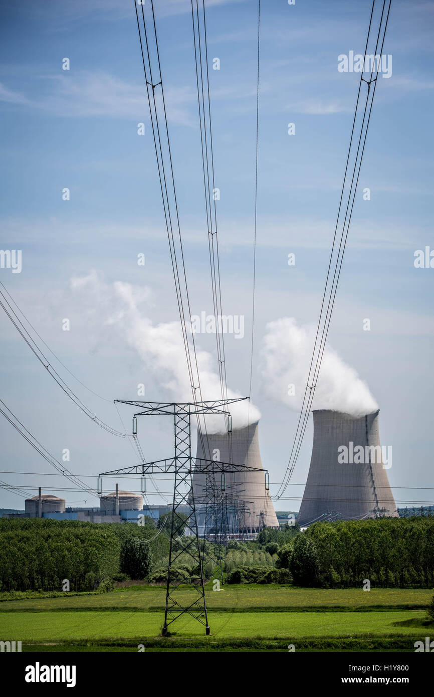 Centrale nucléaire de Nogent-sur-Seine, Aube, France. Banque D'Images Centrale nucléaire de Nogent-sur-Seine, Aube, France. Banque D'Images