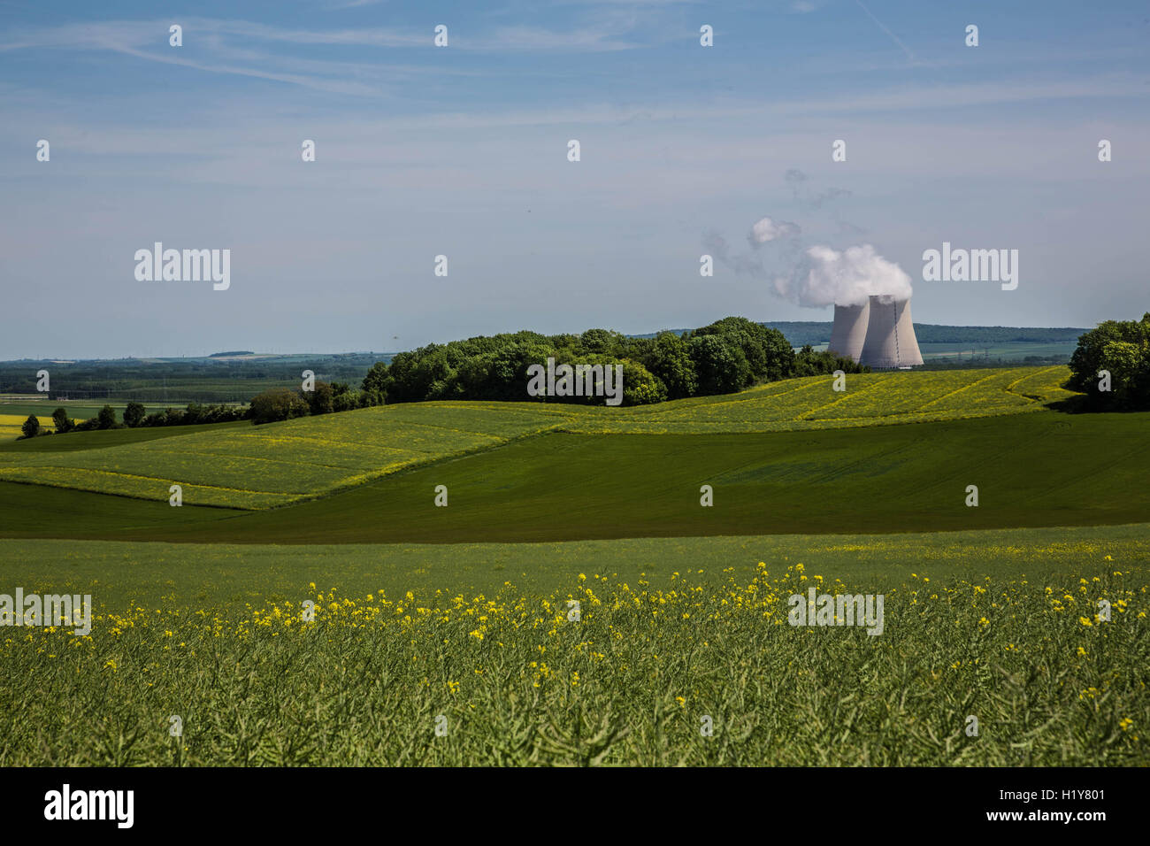 Centrale nucléaire de Nogent-sur-Seine, Aube, France. Banque D'Images Centrale nucléaire de Nogent-sur-Seine, Aube, France. Banque D'Images