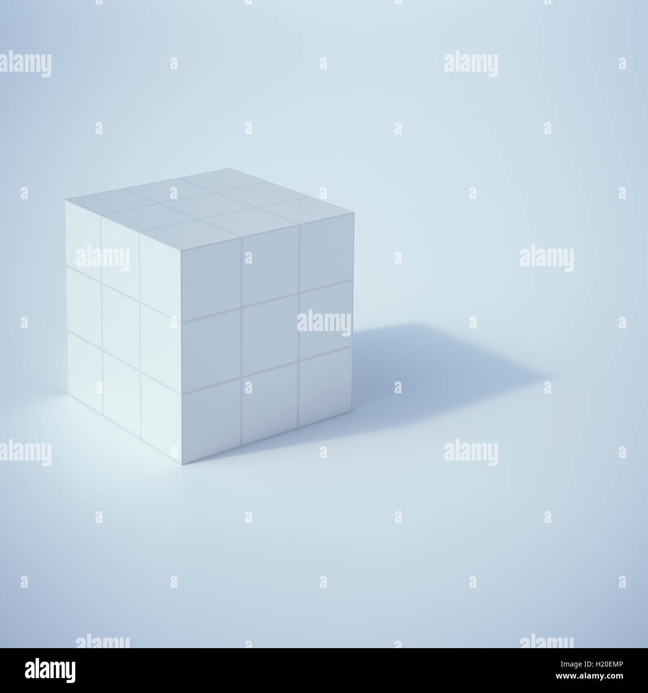 Low poly cube, rendu 3D Banque D'Images