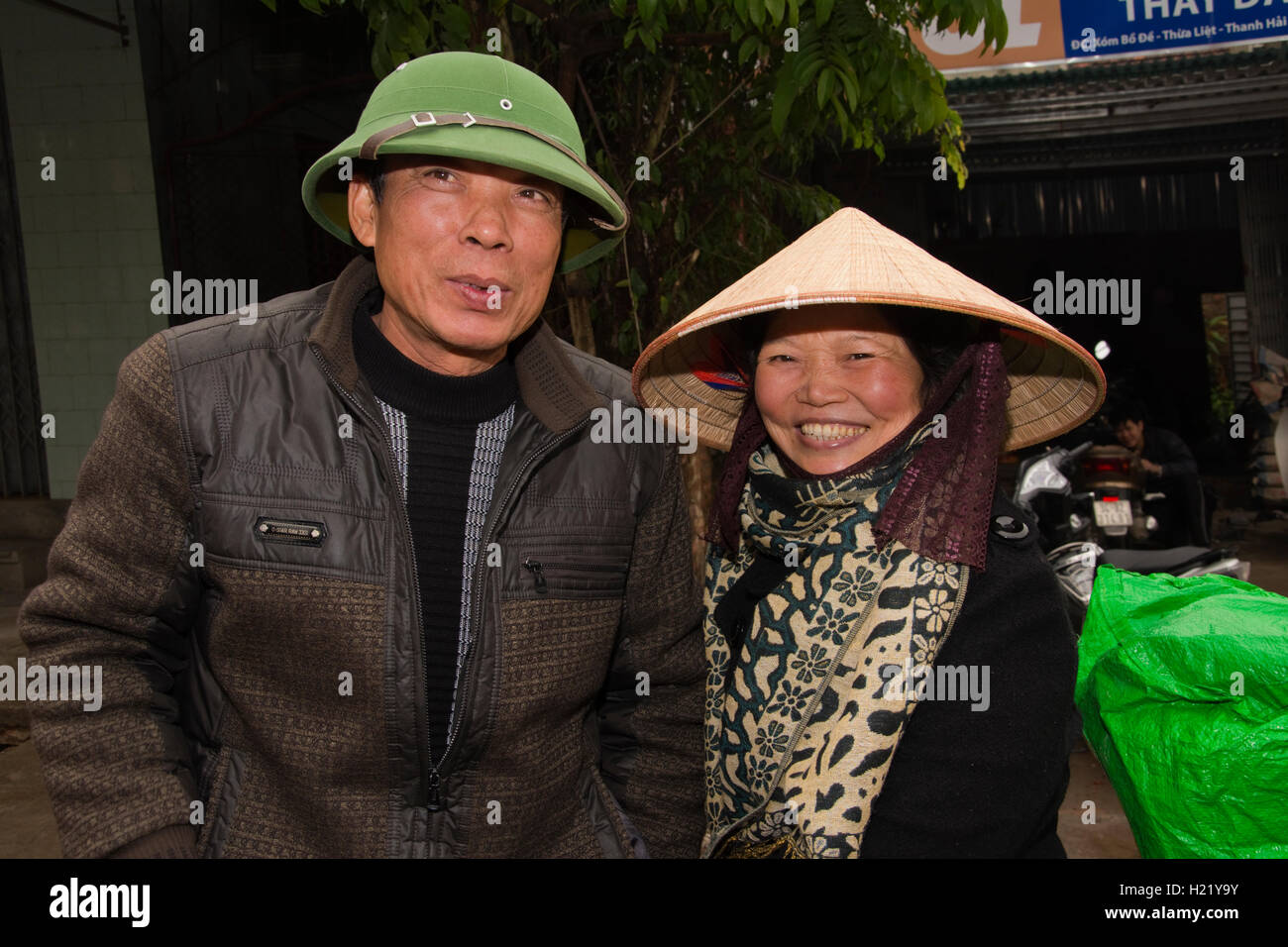 L'Asie, le Vietnam, la Province de Hai Duong, Thanh Ha local ou l'homme et la femme Banque D'Images