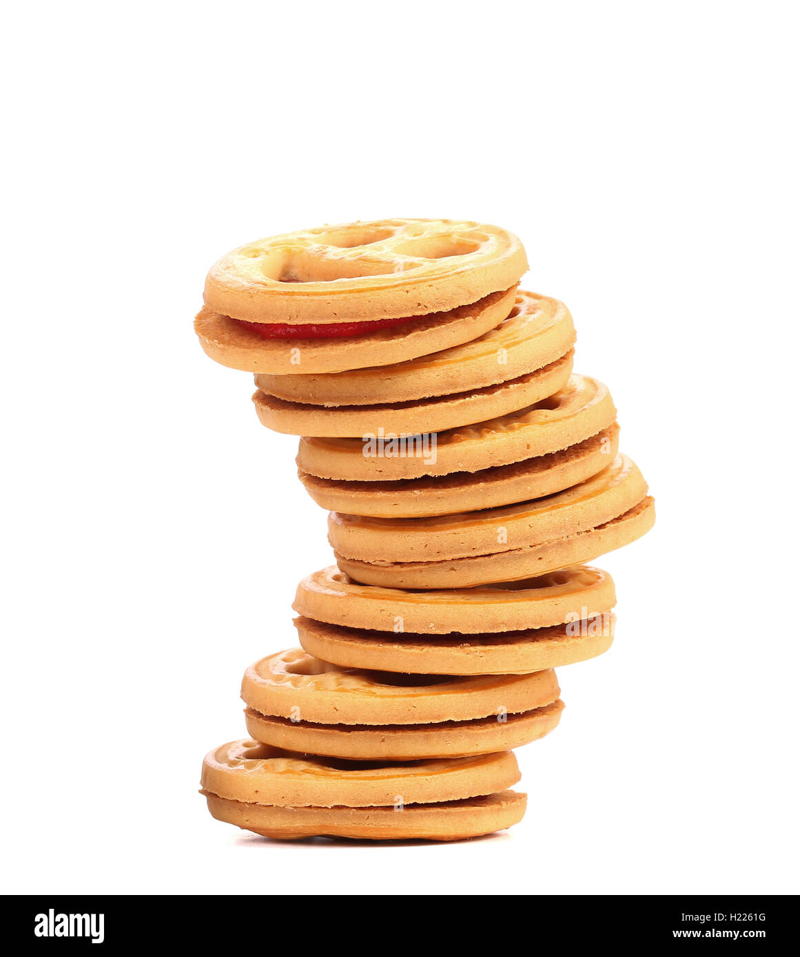 Pile de biscuits sourire. Banque D'Images