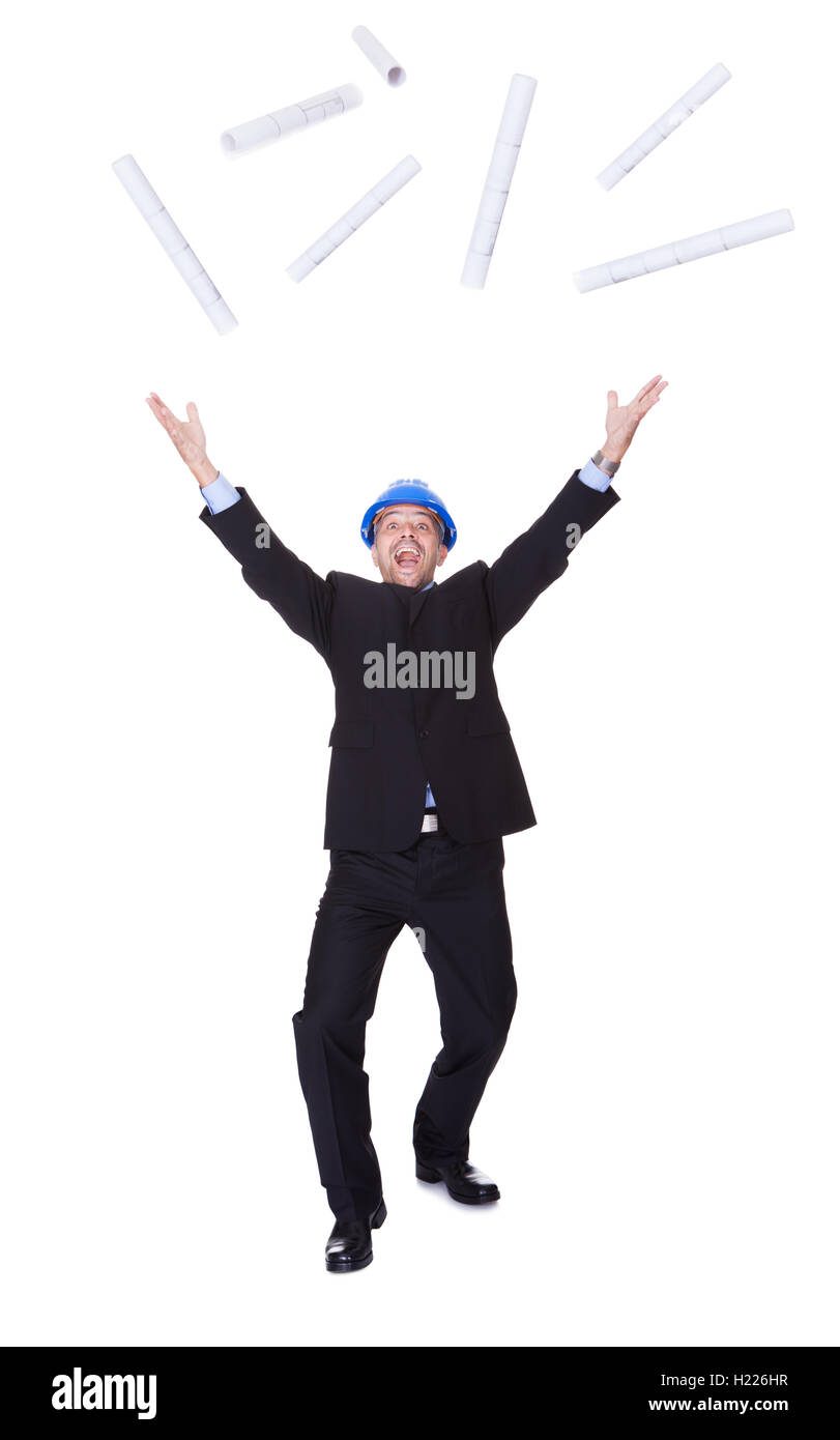 Heureux qui célèbre architecte Banque D'Images