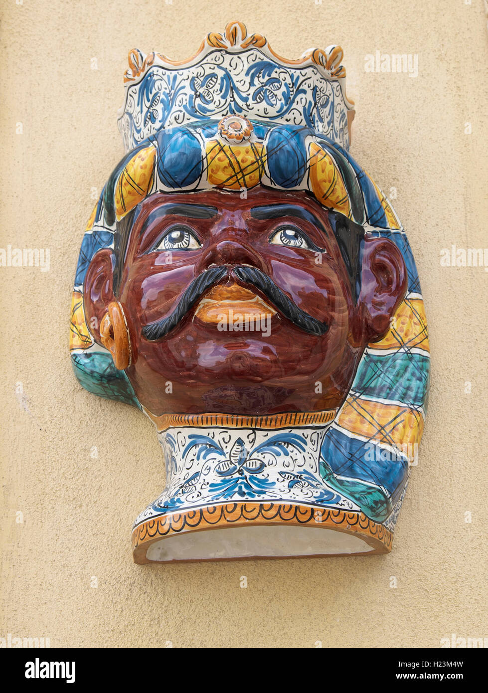 Céramiques siciliennes typiques, Caltagirone, en Sicile, Italie Banque D'Images