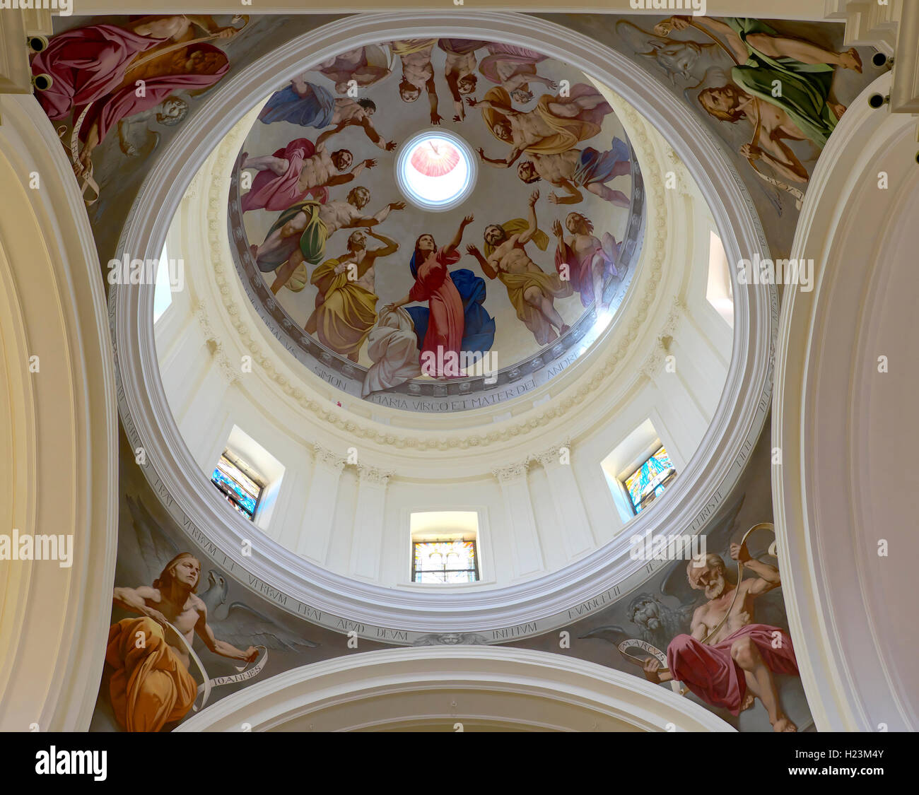 Dome de la cathédrale Saint-Nicolas, Noto, Sicile, Italie Banque D'Images