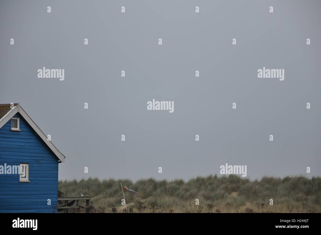 Maison en bois bleu Banque D'Images