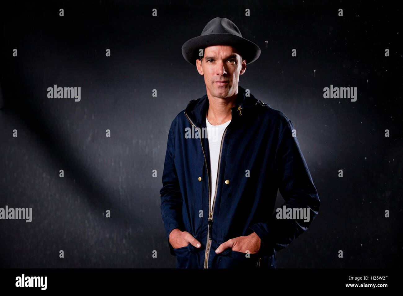 David Millar, l'ancien coureur cycliste professionnel et écrivain, à l'Edinburgh International Book Festival. Edimbourg, Ecosse. 19 août 2016 Banque D'Images