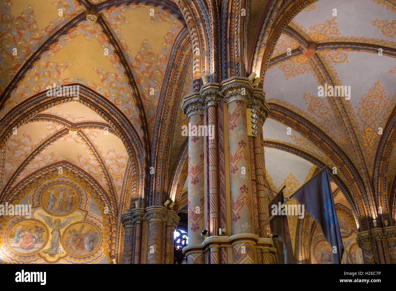 Matyas Église ou l'église Matthias ou l'église Notre Dame de l'Buda - Budapest, Hongrie Banque D'Images