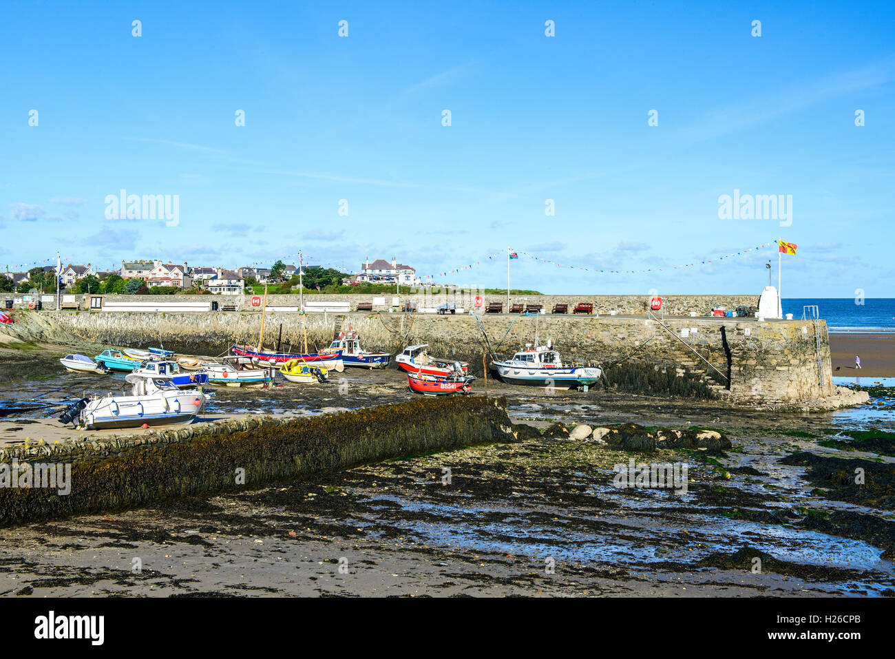 Port de Cemaes Bay sur la Côte d'Anglesey, dans le comté de Gwynedd, au nord du Pays de Galles Banque D'Images