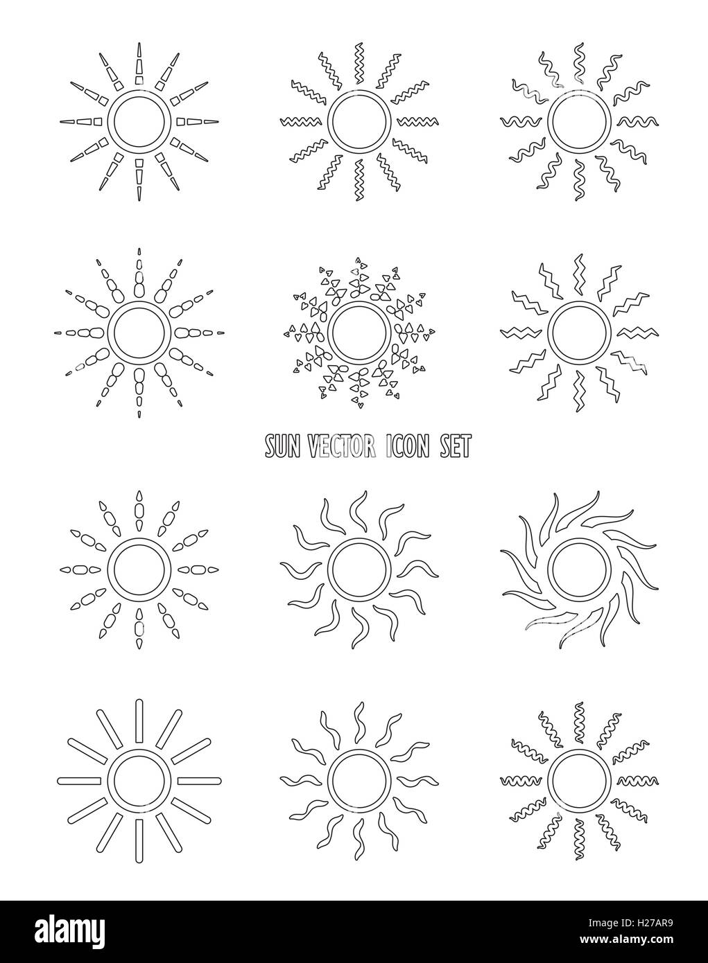 Soleil lumineux isolé sur fond blanc vector illustration Illustration de Vecteur