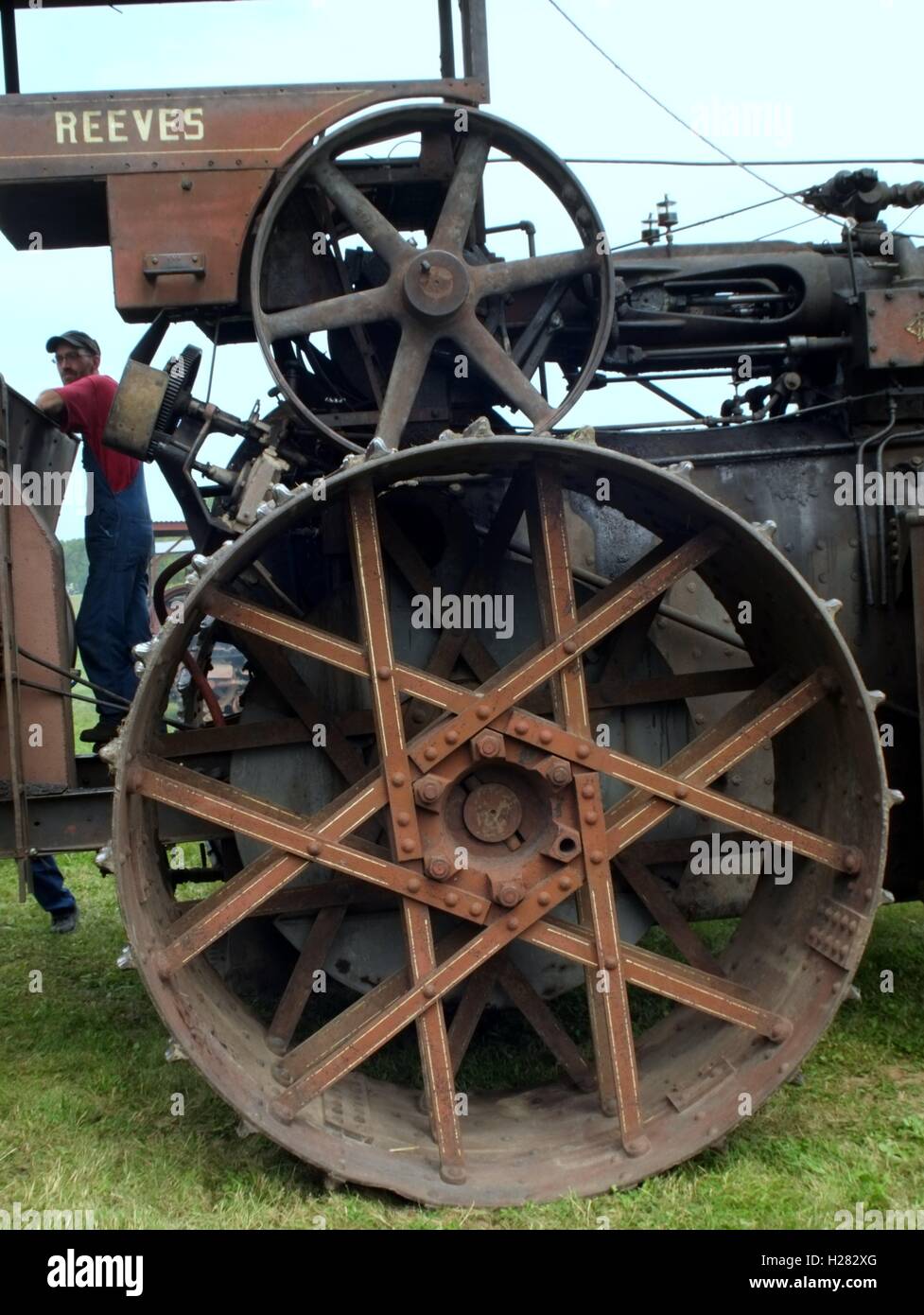 Tracteur à vapeur Reunion Banque D'Images
