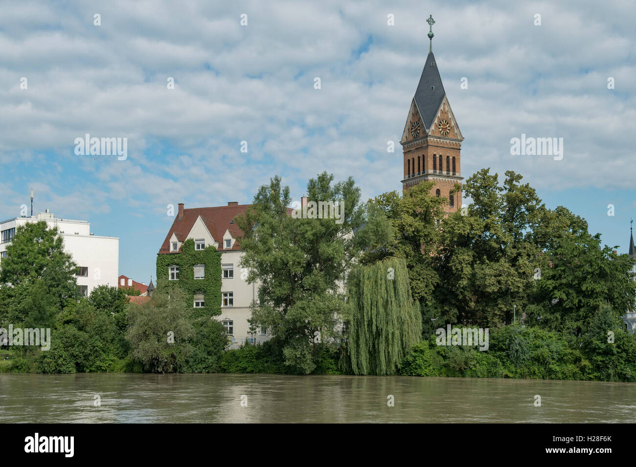 Lutheran Church à Landshut, Bavière, Allemagne Banque D'Images