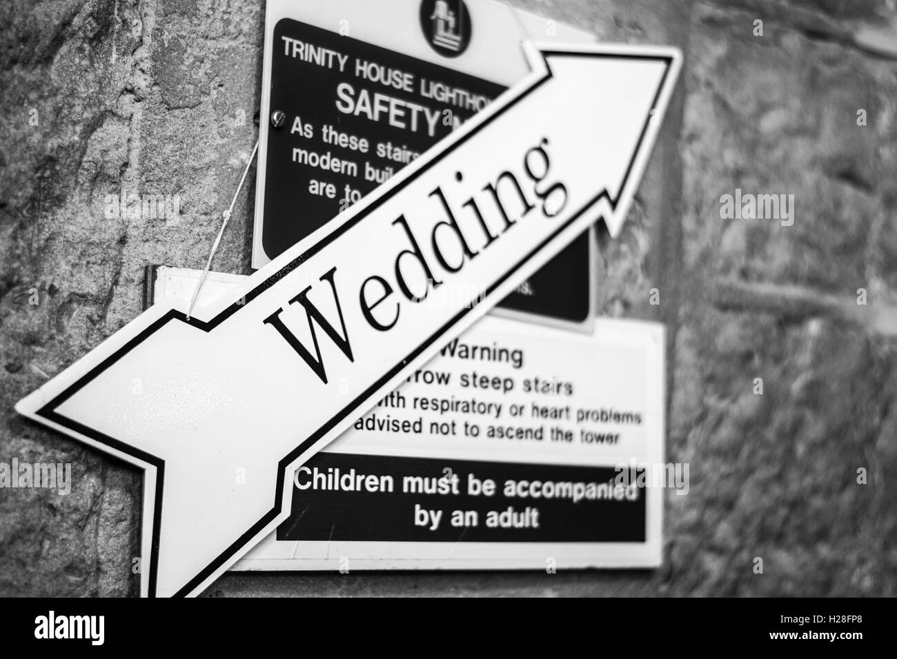 Signe de mariage. Banque D'Images