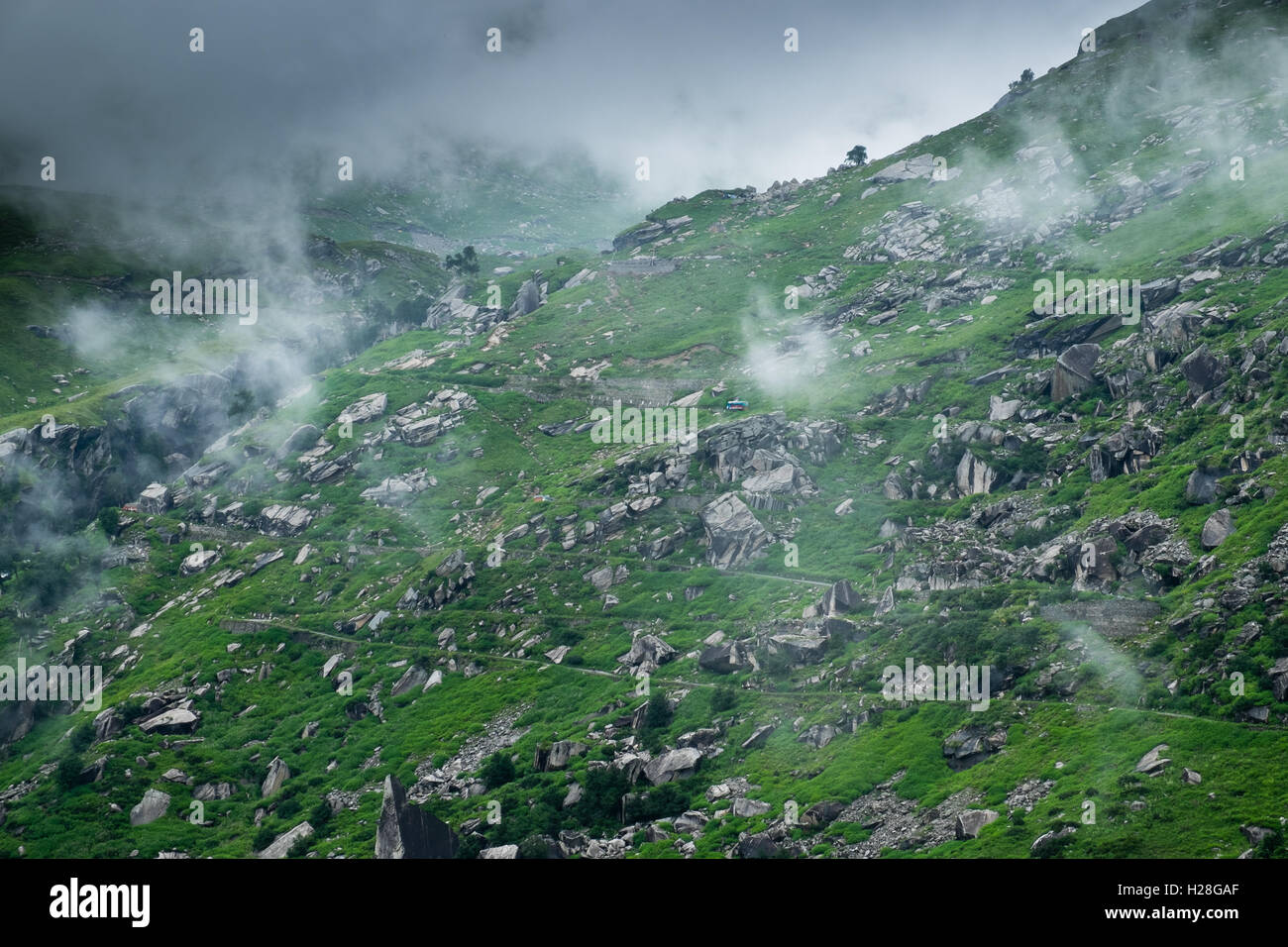 L'ascension de la Rohtang sur Manali à Leh par la route location Himachal Pradesh, Inde himalayenne, l'Inde Banque D'Images