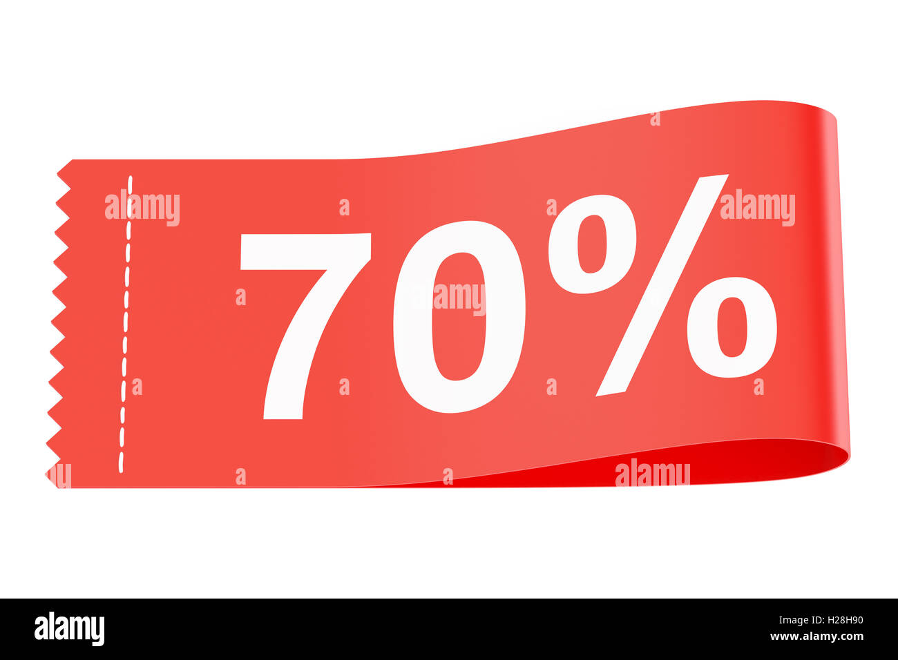 70 % de réduction Vêtements tag, rendu 3D Banque D'Images