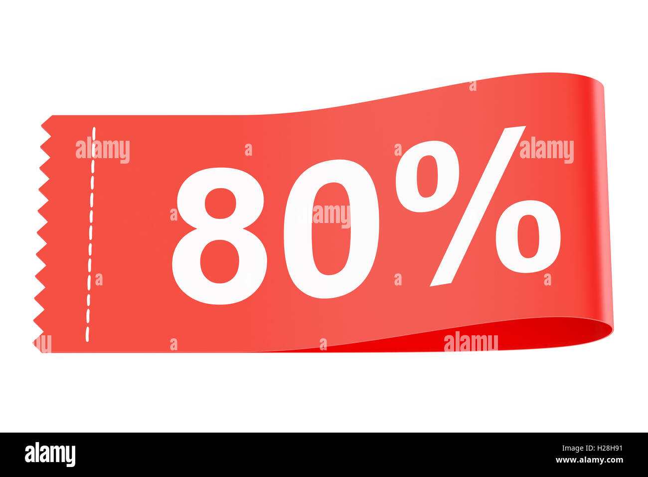 80 % de remise tag vêtements, rendu 3D Banque D'Images