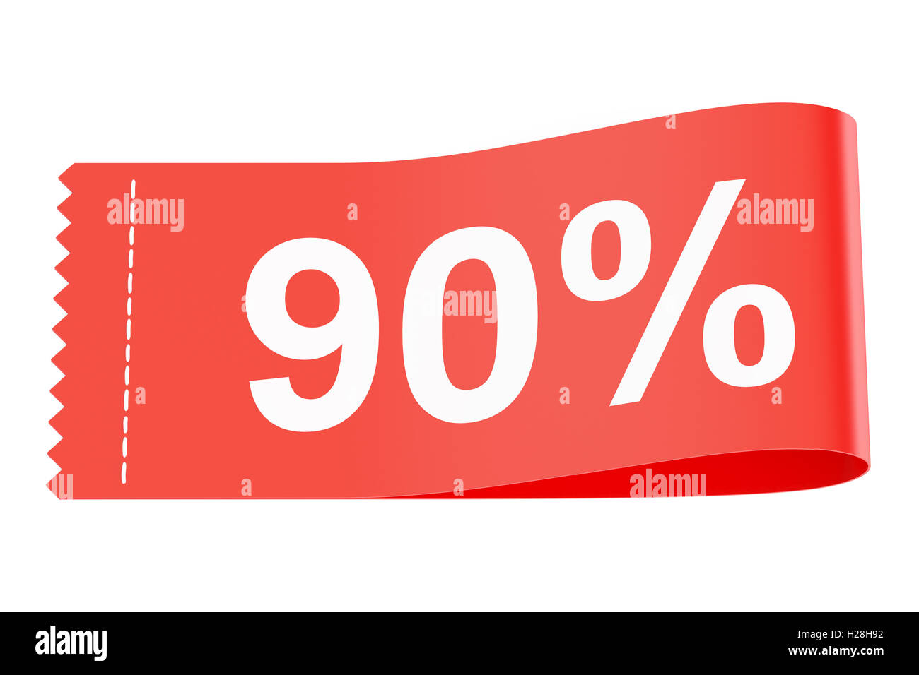 90 % de réduction tag vêtements, rendu 3D Banque D'Images