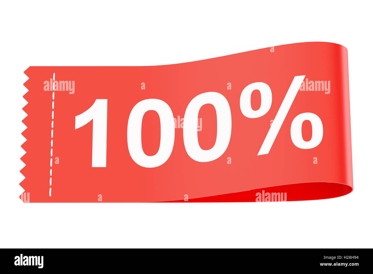 100 % de réduction tag vêtements, rendu 3D Banque D'Images