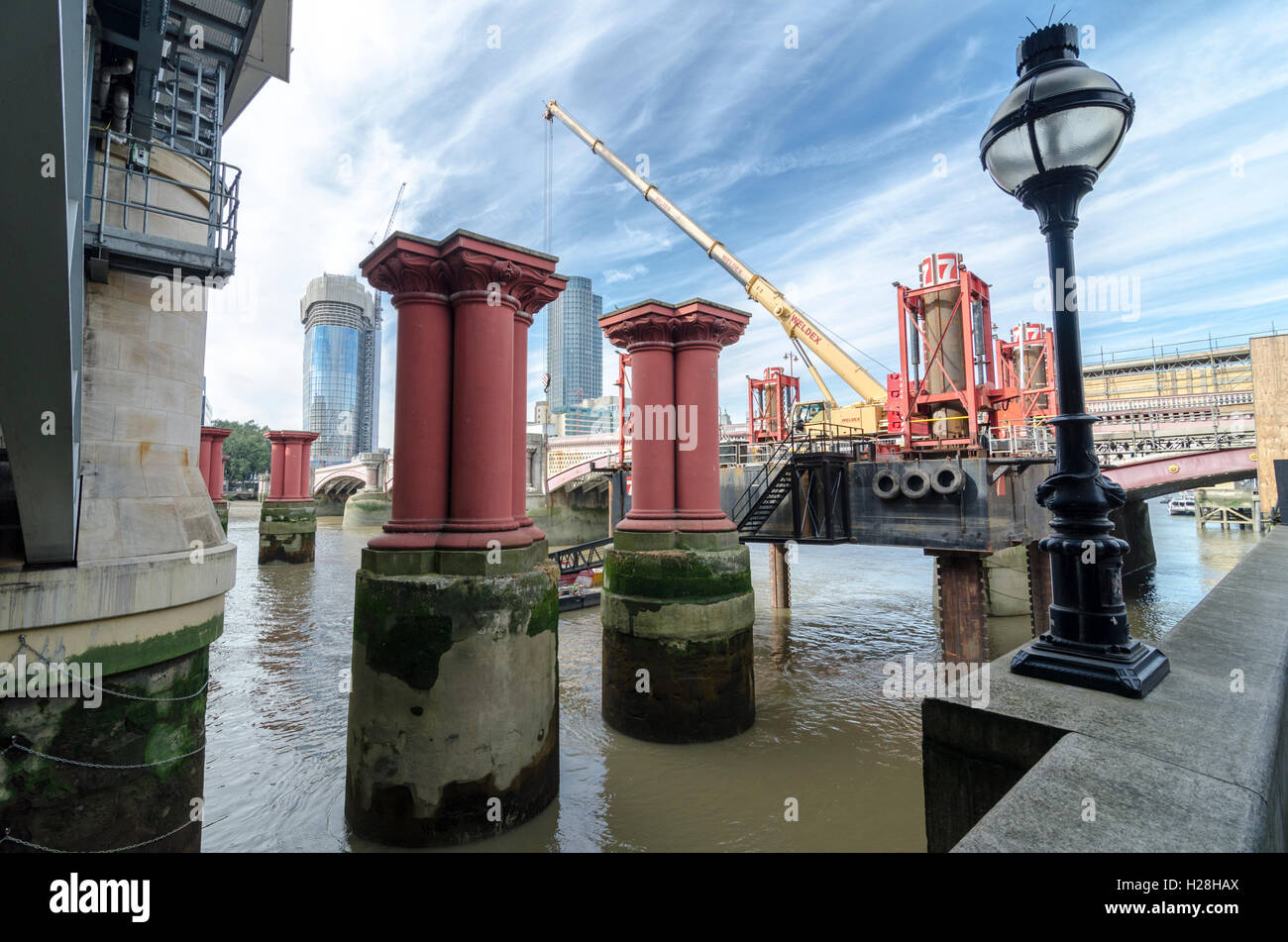 La construction d'égouts Super Thames, London, UK Banque D'Images