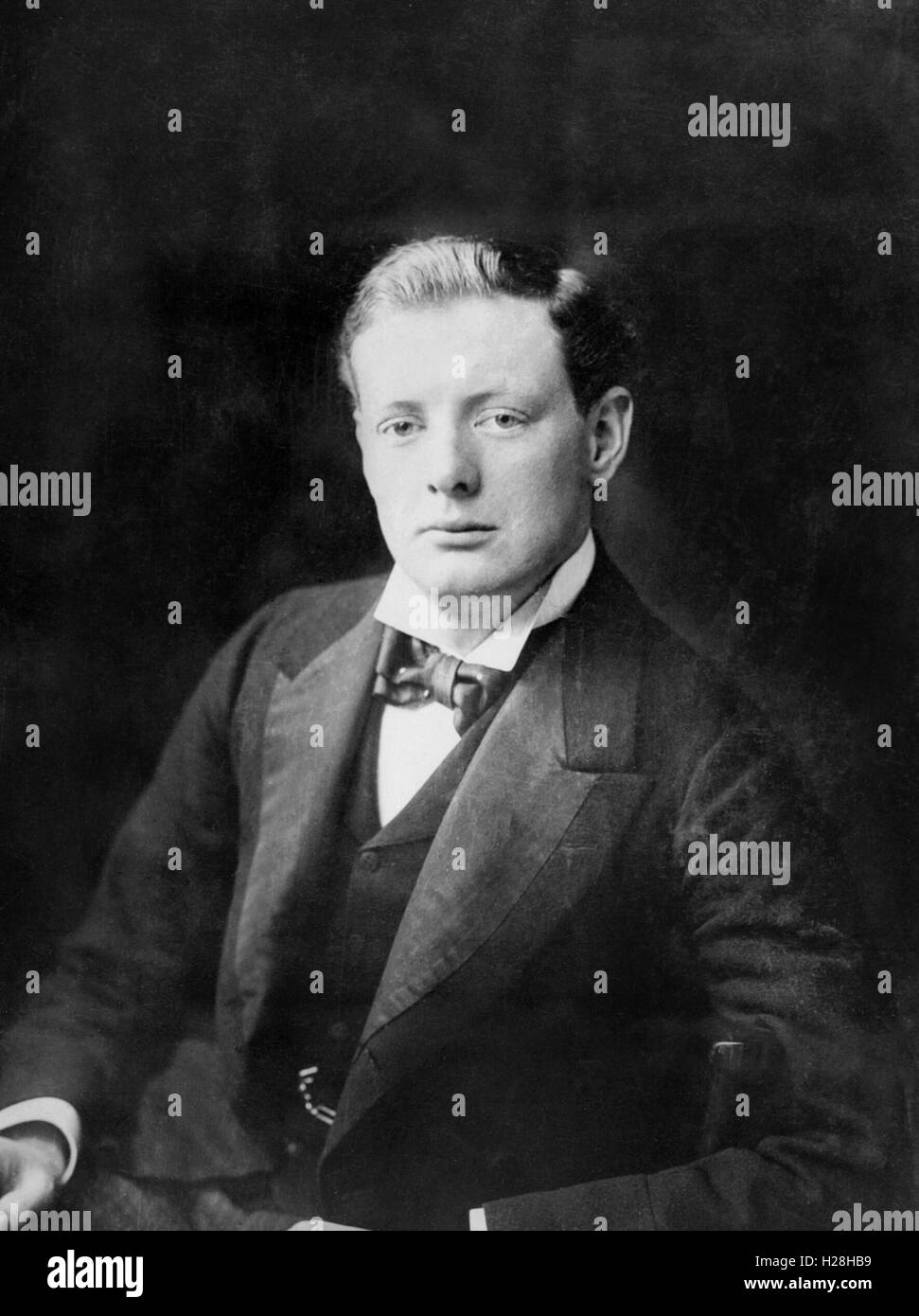 'Jeunes' Winston Churchill en 1900 Banque D'Images
