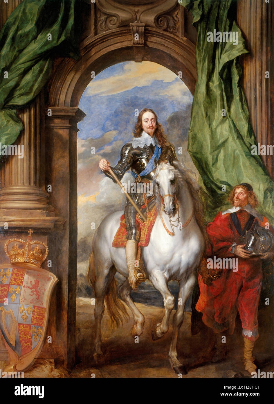 Le roi Charles I avec M. de St Antoine, Charles I, le Roi Charles I d'Angleterre par Anthony Van Dyck Banque D'Images